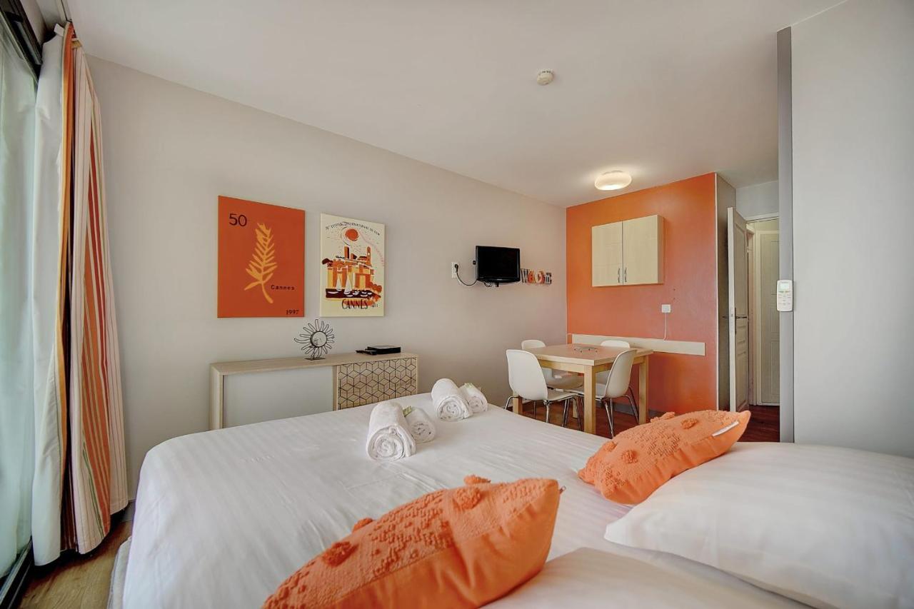 Immogroom - 2 Rooms Sea View - Swimming Pool - Terrace - Parking - Ac คานส์ ภายนอก รูปภาพ